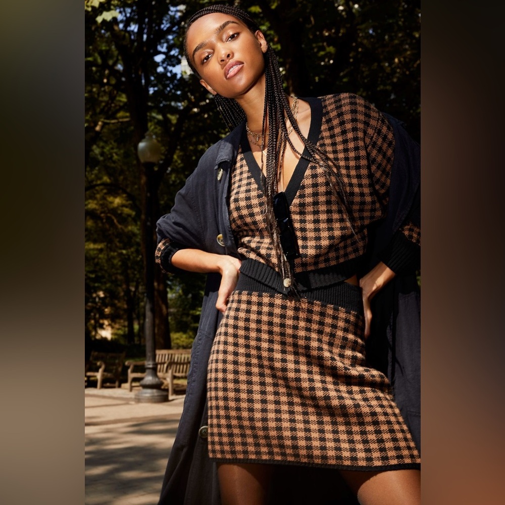 FREE PEOPLE Maeve Set- Black/Brown Size Xs